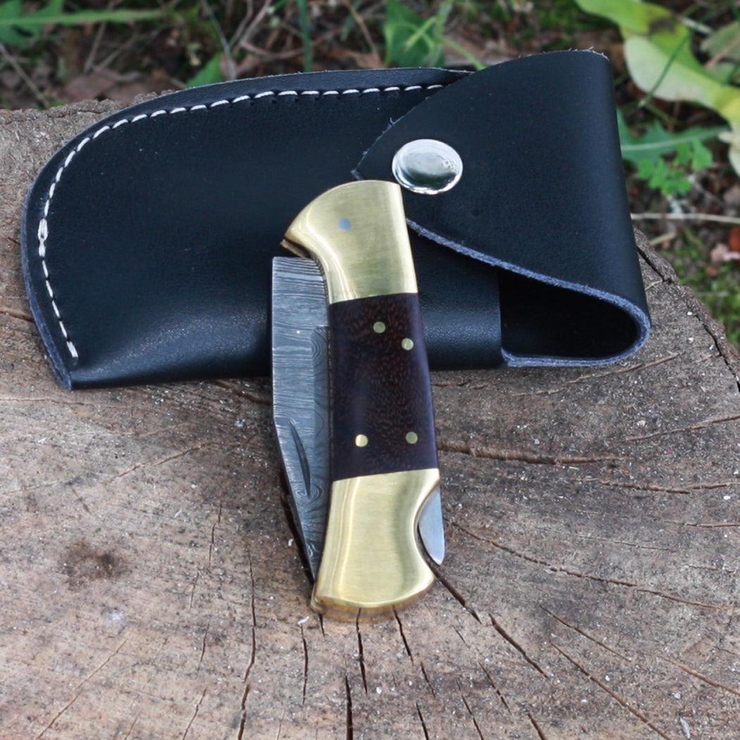 ALICE Handmade Pocket Knife (with Leather Sheath)