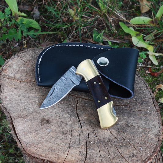 ALICE Handmade Pocket Knife (with Leather Sheath)