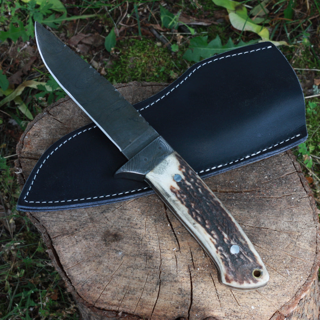 CELESTE Handmade Hunting Knife (with Leather Sheath)