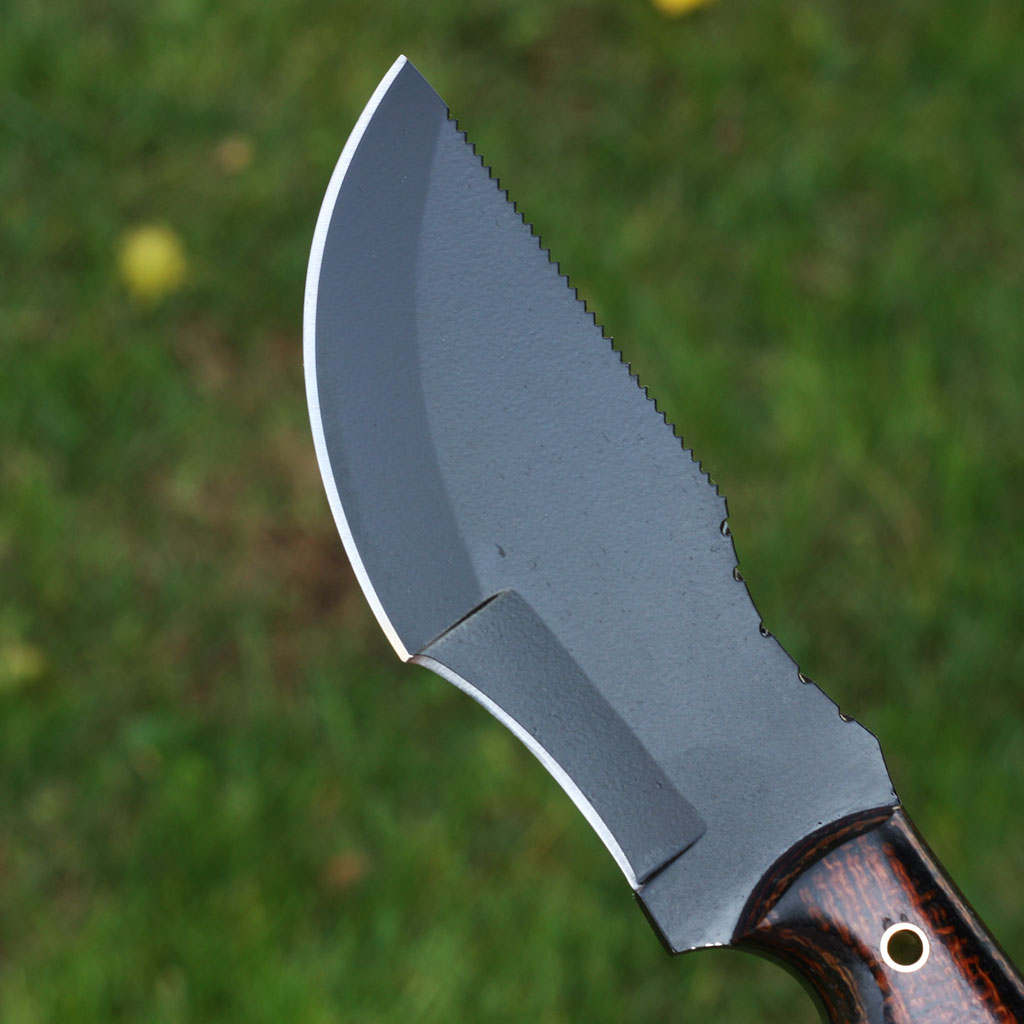 LULAMAE Handmade Tracker Hunting Knife (with Leather Sheath)
