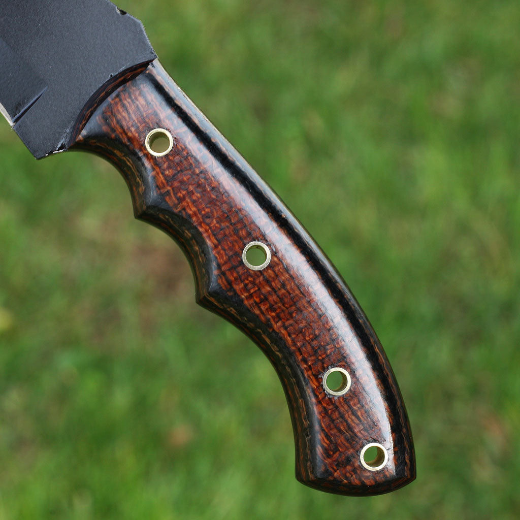 LULAMAE Handmade Tracker Hunting Knife (with Leather Sheath)