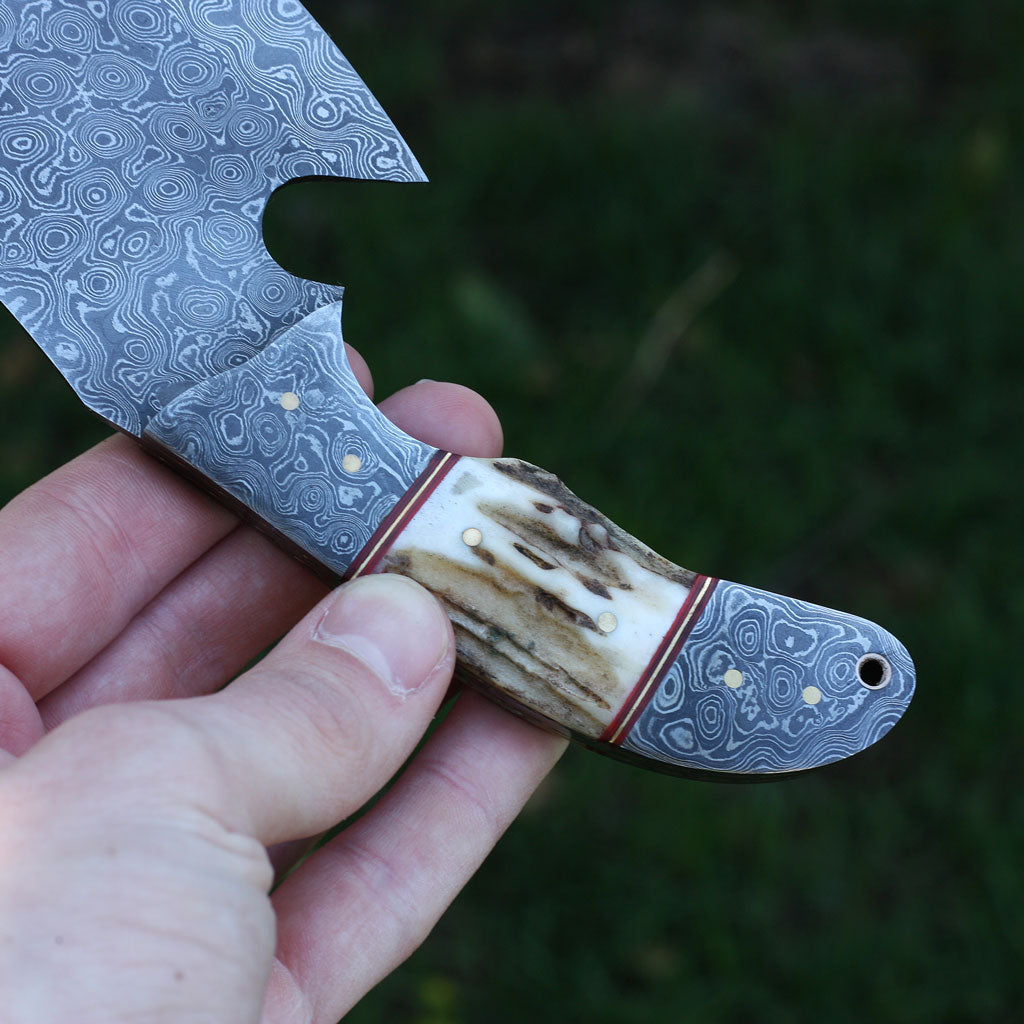 RUBY Handmade Skinner Knife (with Leather Sheath)
