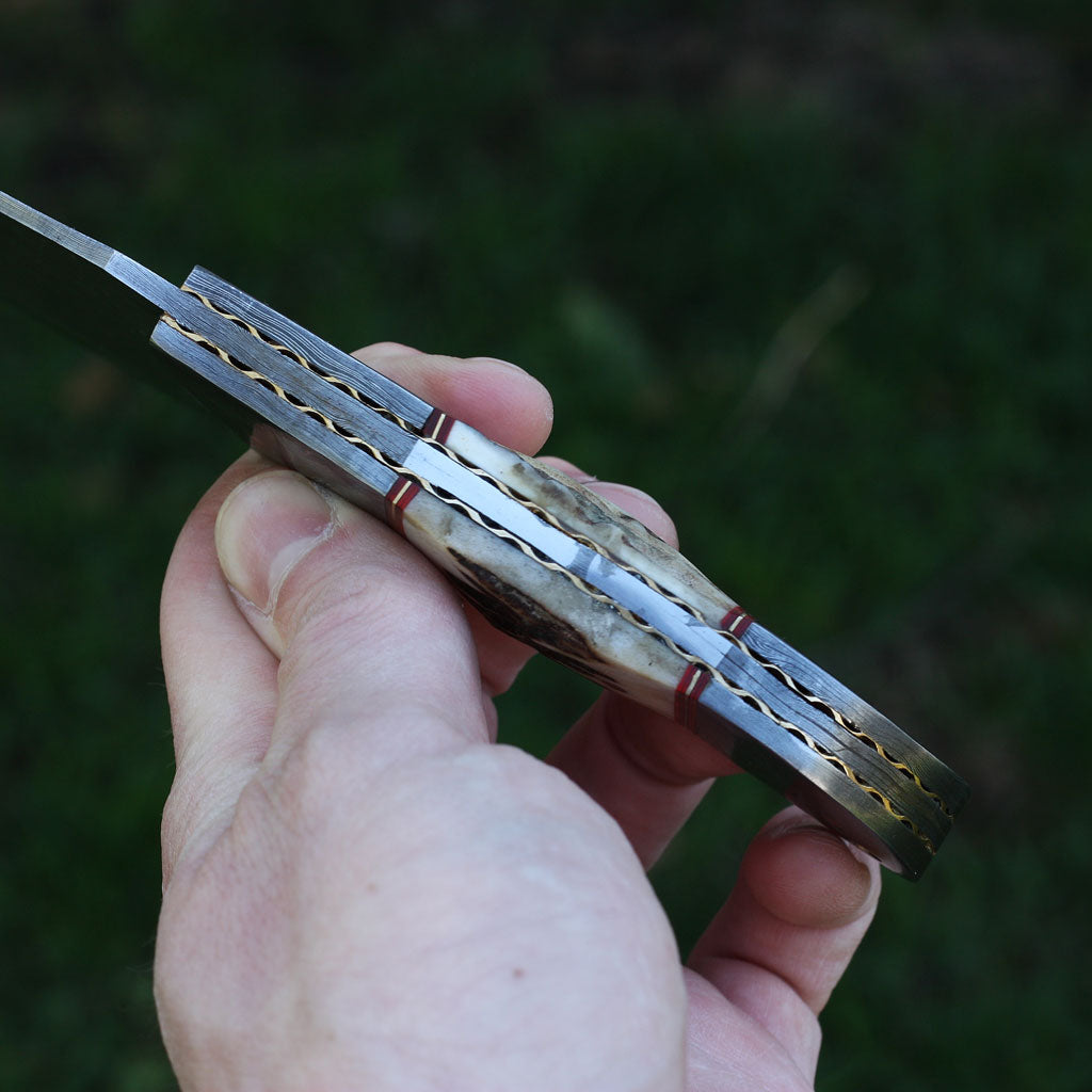 RUBY Handmade Skinner Knife (with Leather Sheath)